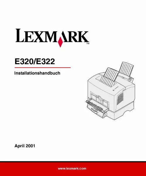 Mode d'emploi LEXMARK E322