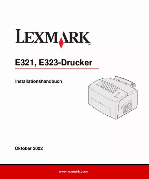 Mode d'emploi LEXMARK E323