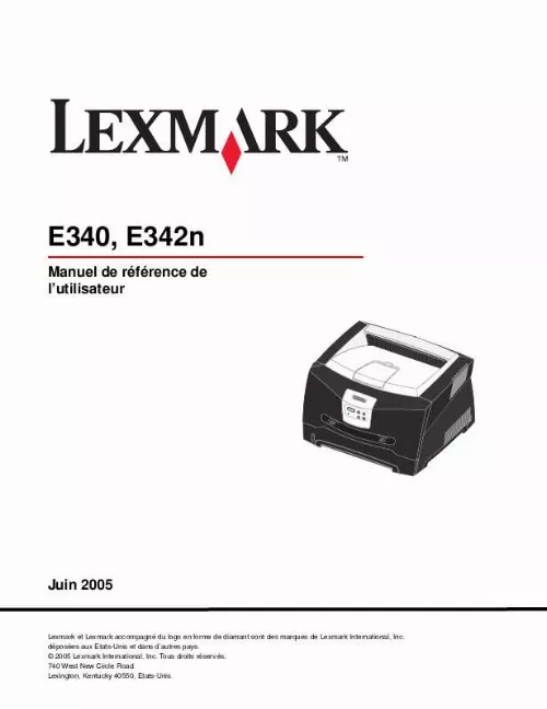 Mode d'emploi LEXMARK E340