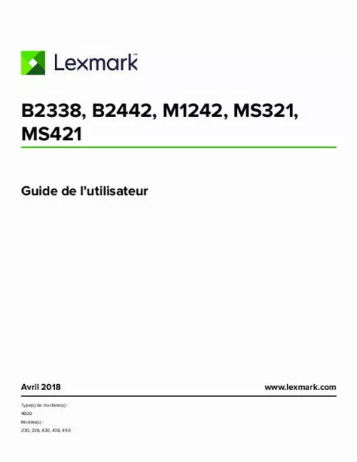 Mode d'emploi LEXMARK MS321DN