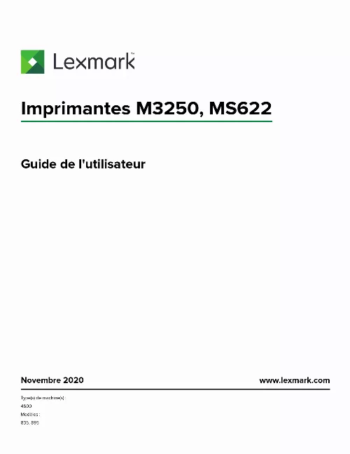 Mode d'emploi LEXMARK MS622DE