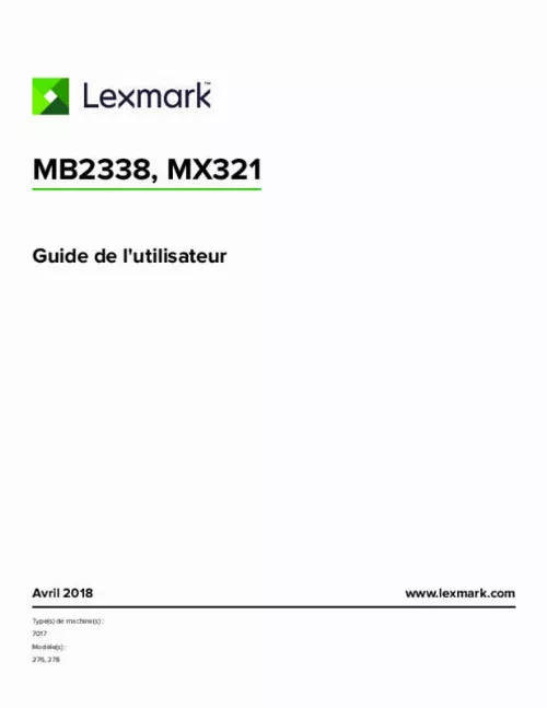 Mode d'emploi LEXMARK MX321ADN