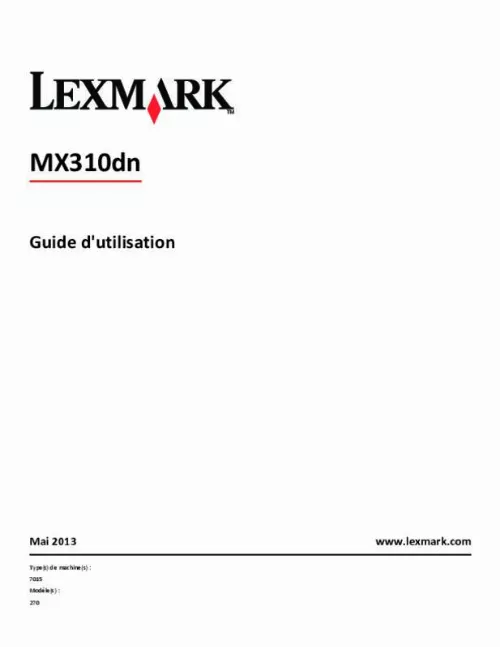 Mode d'emploi LEXMARK MX410DE