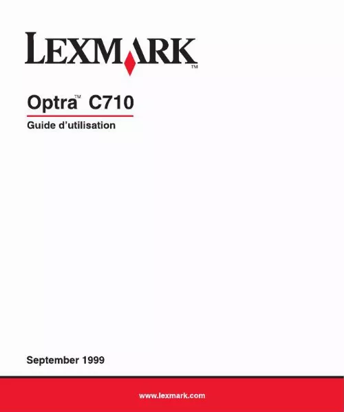 Mode d'emploi LEXMARK OPTRA C710