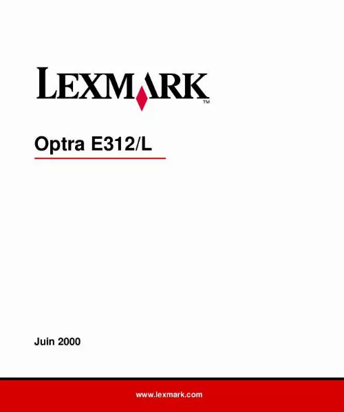 Mode d'emploi LEXMARK OPTRA E312