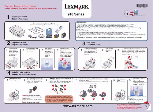 Mode d'emploi LEXMARK P915