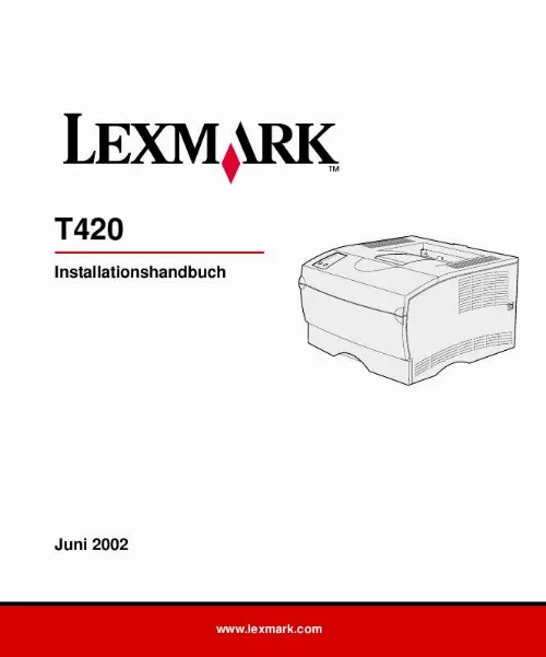 Mode d'emploi LEXMARK T420