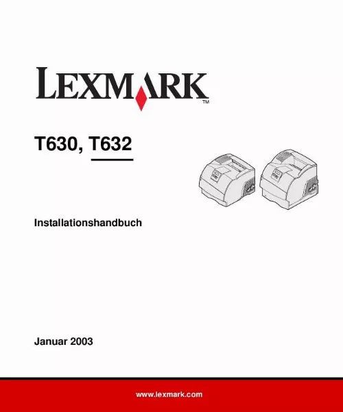 Mode d'emploi LEXMARK T634