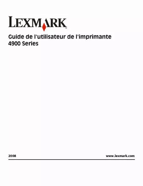 Mode d'emploi LEXMARK X4975