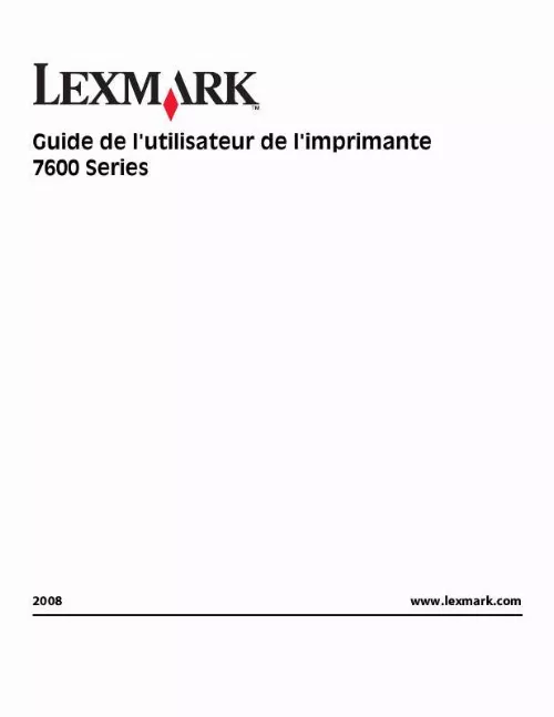 Mode d'emploi LEXMARK X7675