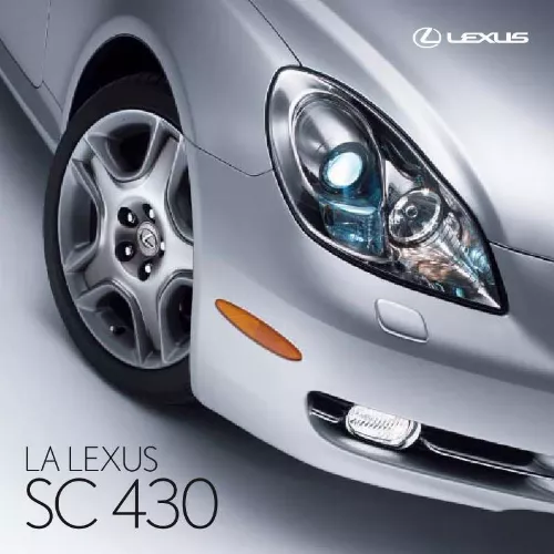 Mode d'emploi LEXUS SC 430