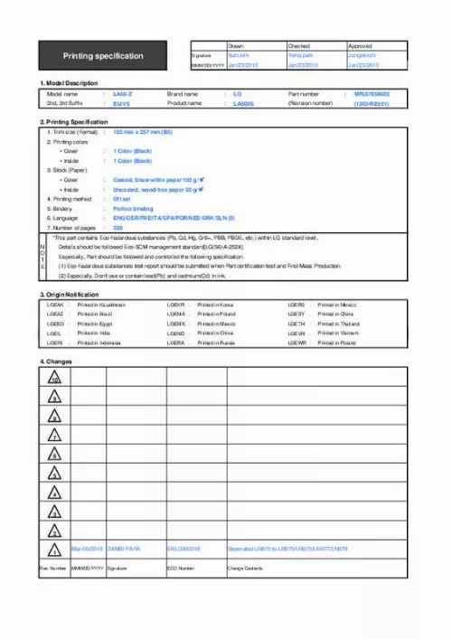 Mode d'emploi LG 32LA6208