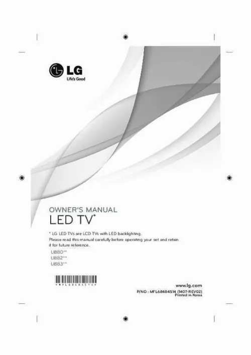 Mode d'emploi LG 42UB820V