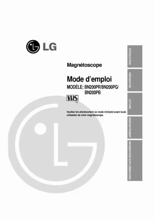 Mode d'emploi LG BN200PR
