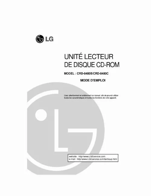 Mode d'emploi LG CRD-8480C
