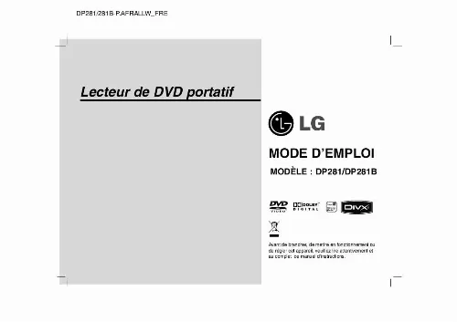 Mode d'emploi LG DP-281B
