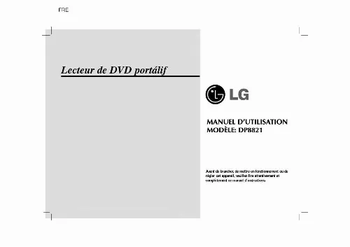 Mode d'emploi LG DP8821