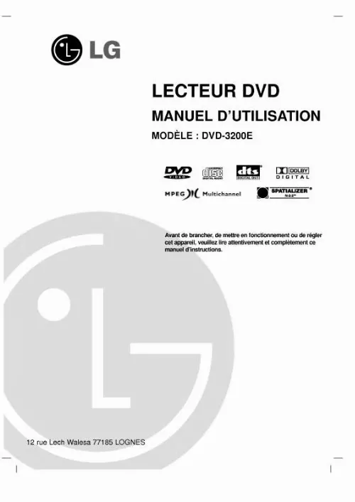 Mode d'emploi LG DVD-2200P