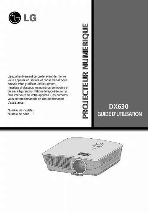 Mode d'emploi LG DX630-JD