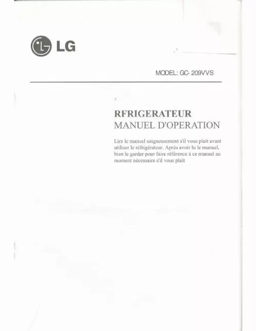 Mode d'emploi LG GC-209VVS