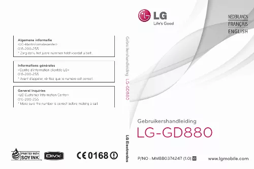 Mode d'emploi LG GD880 MINI