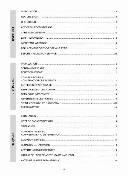 Mode d'emploi LG GR-322W