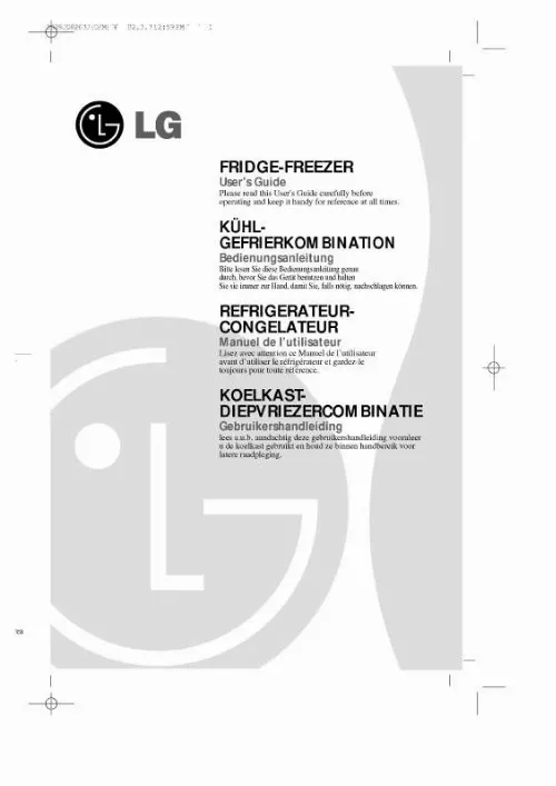 Mode d'emploi LG GR-399SXQ