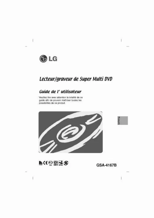 Mode d'emploi LG GSA-4167B