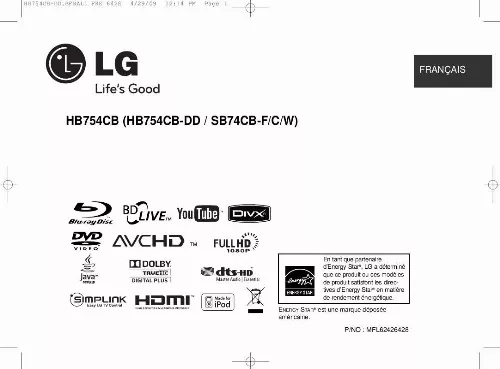 Mode d'emploi LG HB754CB