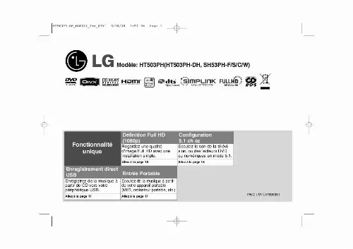 Mode d'emploi LG HT503PH