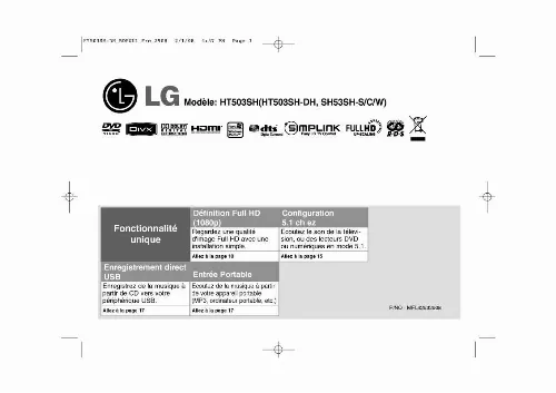 Mode d'emploi LG HT503TH