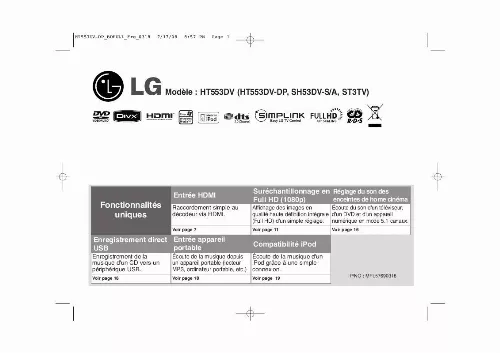 Mode d'emploi LG HT553DV