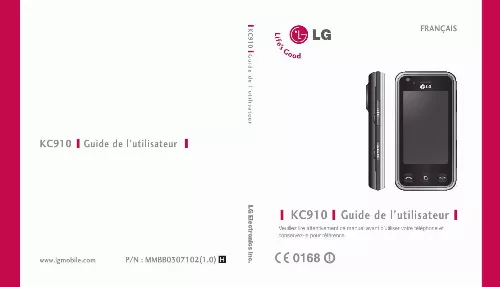 Mode d'emploi LG KC910
