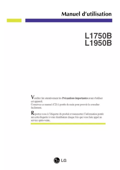 Mode d'emploi LG L1750B-SF