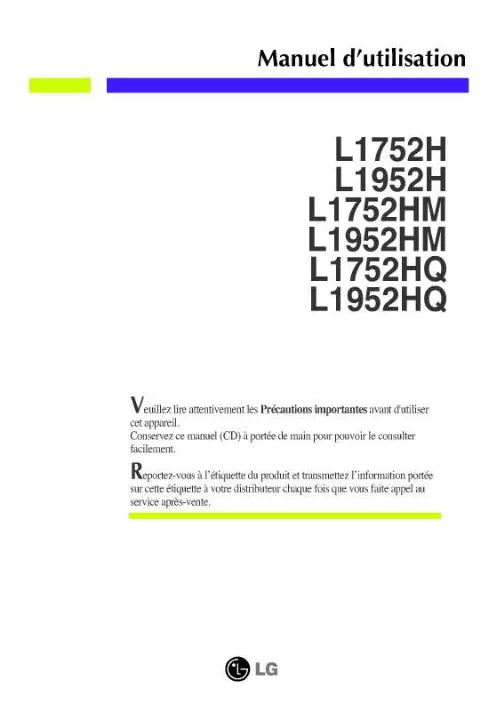 Mode d'emploi LG L1752H-BF