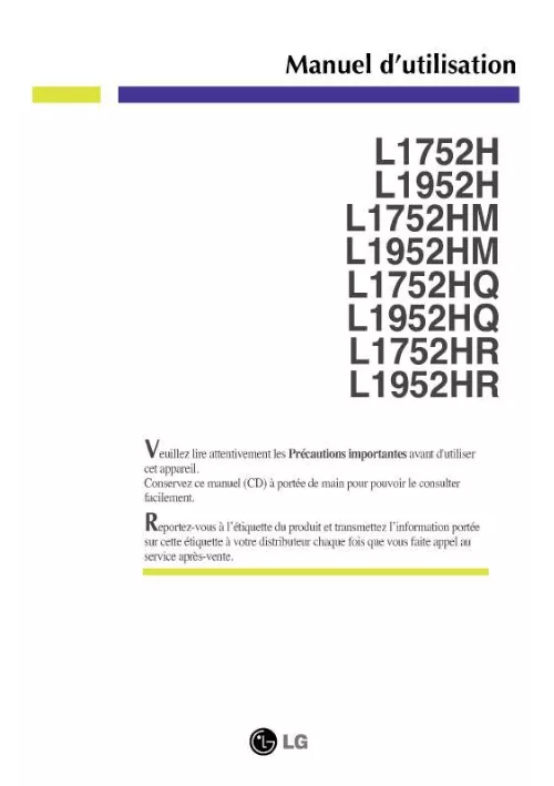 Mode d'emploi LG L1752HR-SF