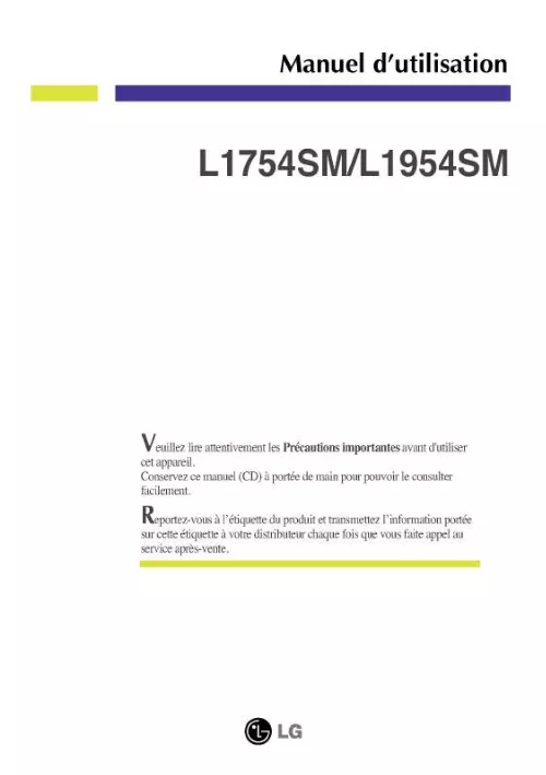 Mode d'emploi LG L1754SM-PF