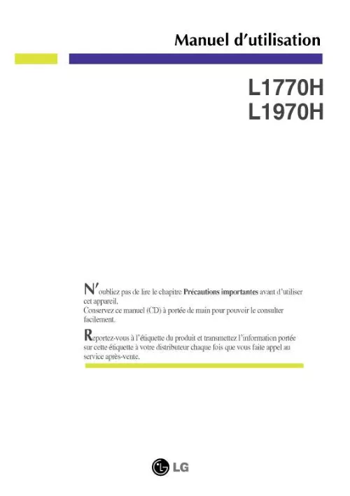 Mode d'emploi LG L1970H-BF