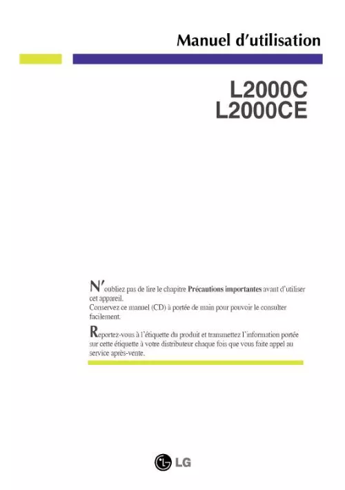 Mode d'emploi LG L2000CE-BF
