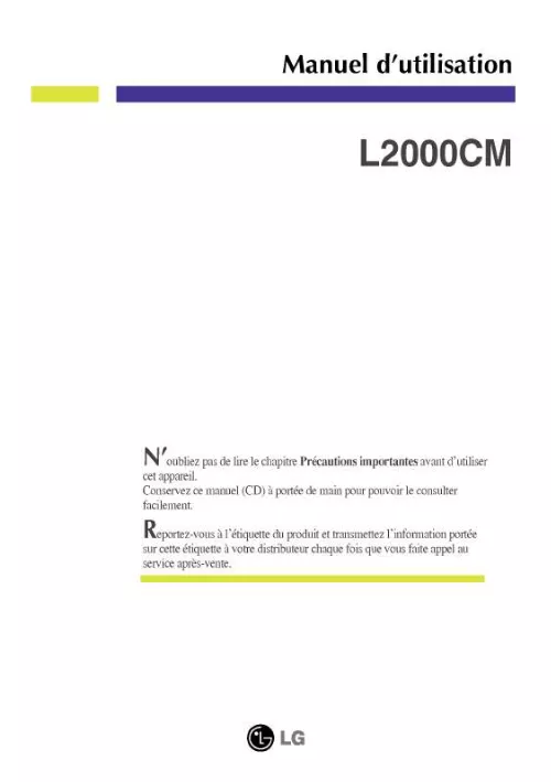 Mode d'emploi LG L2000CM-SF