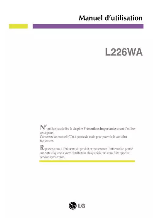 Mode d'emploi LG L226WA-WN