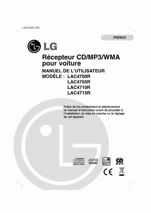 Mode d'emploi LG LAC4700R