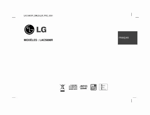 Mode d'emploi LG LAC5800R