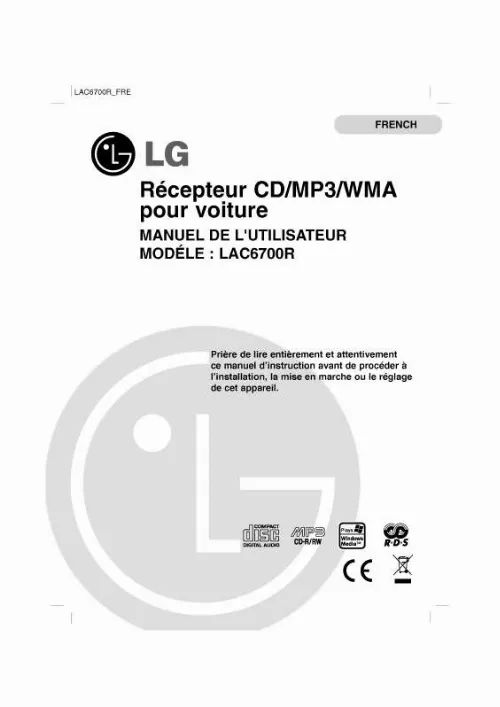 Mode d'emploi LG LAC6700R