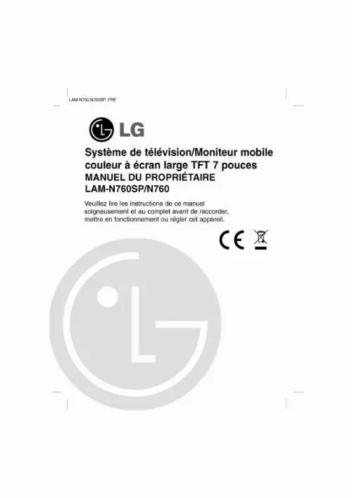 Mode d'emploi LG LAM-N760
