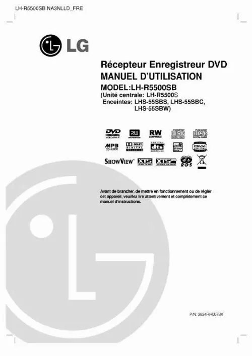 Mode d'emploi LG LH-R5500SB