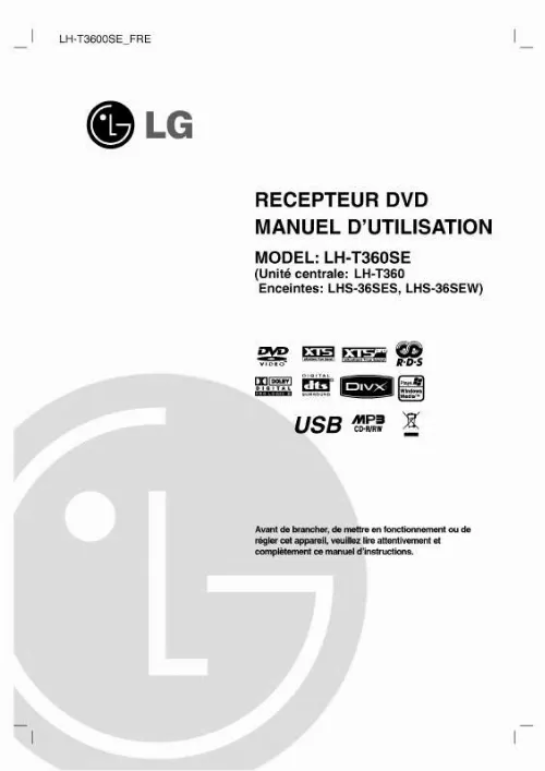 Mode d'emploi LG LH-T3600SE