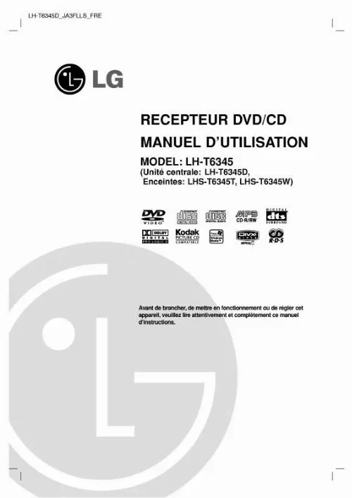 Mode d'emploi LG LH-T6345D