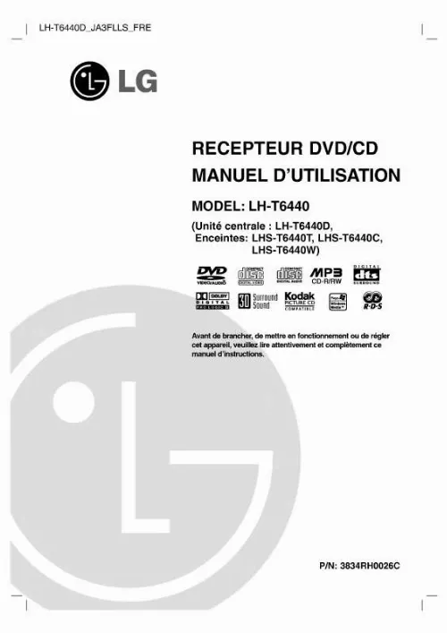 Mode d'emploi LG LH-T6440D