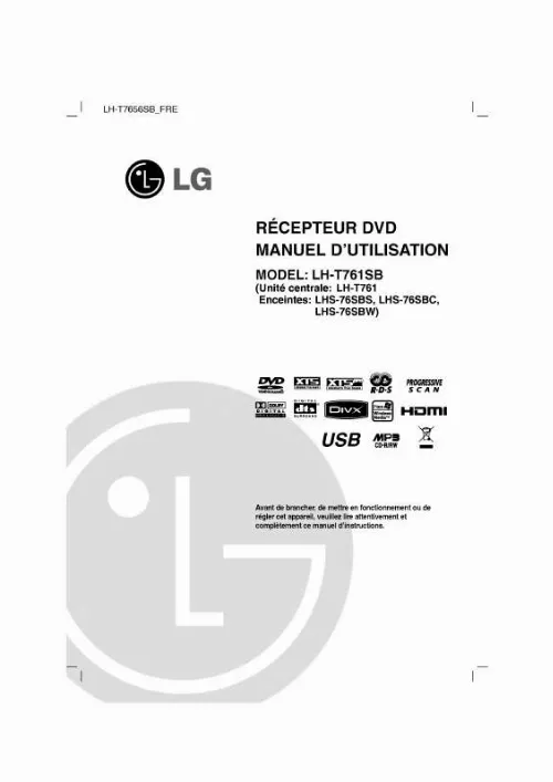 Mode d'emploi LG LH-T761SB
